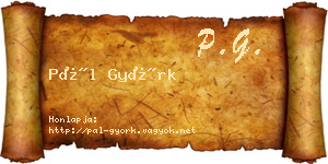 Pál Györk névjegykártya
